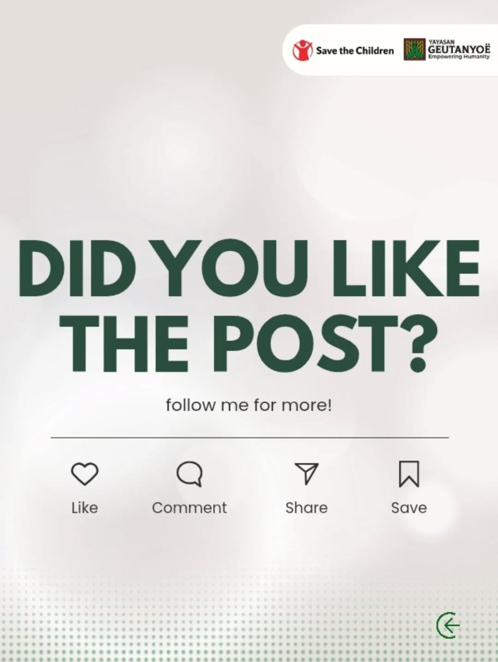 Instagram post from geutanyoefoundation. This post is in position 4.